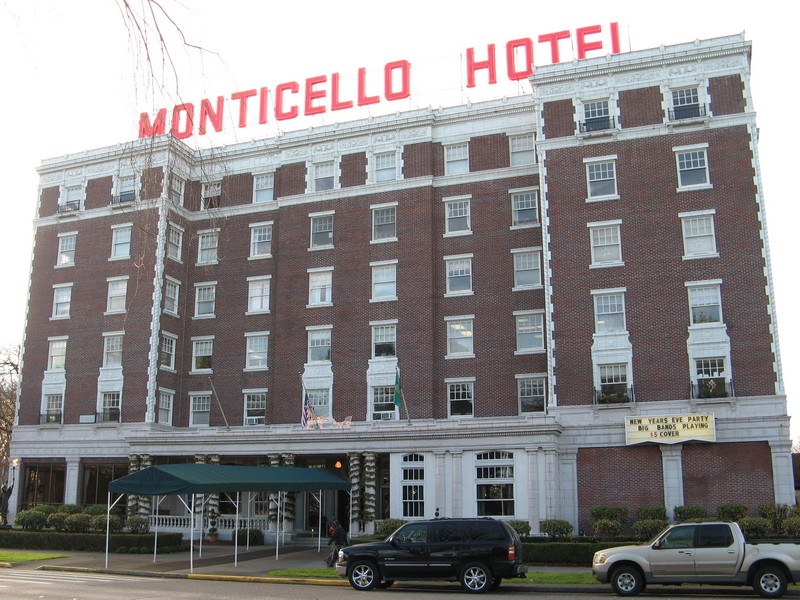 Monticello Hotel, a historic landmark in Longview, WA.