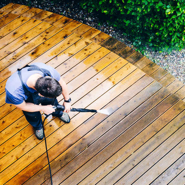 Professional deck cleaning with PUIRI's Pressure Washing Service gives your decking a fresh lease on life.
